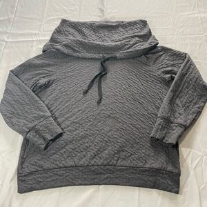 Gd Shop Cowl Neck Sweater Gray Womens F One Size Fits Most Casual Cotton Blend